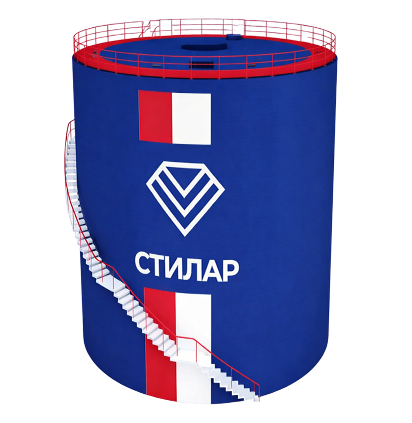 Цельносварной резервуар РВС для пожарного резервуара 75 м³ от завода-производителя